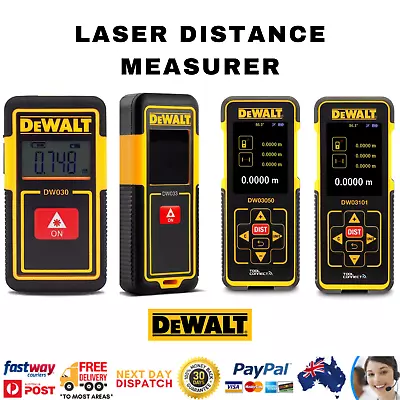 Laser Distance Measurer Meter Range Finder Area Volume Digital Handheld Dewalt • $86.51