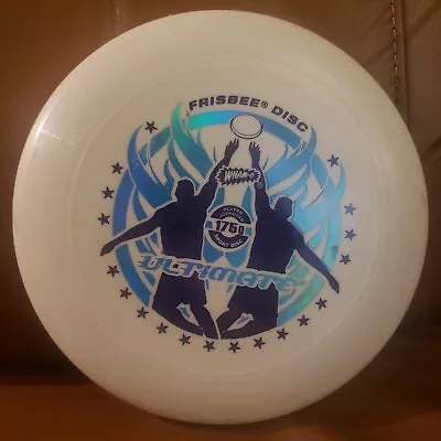 Vintage Wham-O Ultimate Frisbee Disc 175g Ultimate Sport Whamo White Blue • $9.95