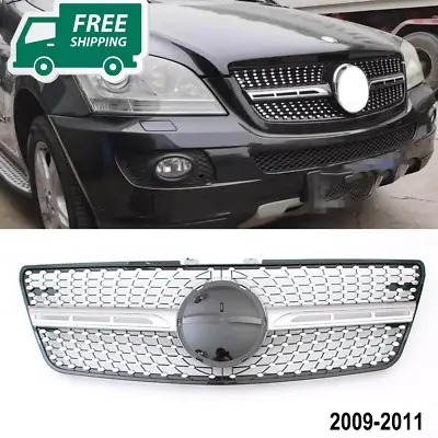 NEW Diamond Front Grille Grill For Mercedes W164 2009-2011 ML350 ML550 ML63 AMG • $70.70
