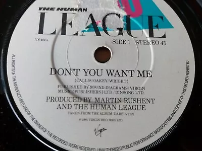 The Human League : Don't You Want Me : Only £1.50..!!  Buy It Now..no Auction. • £1.50