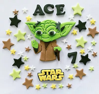 Edible Fondant Star Wars Yoda Body Cake Topper Fondant Sugar Paste Decorations • £9.99