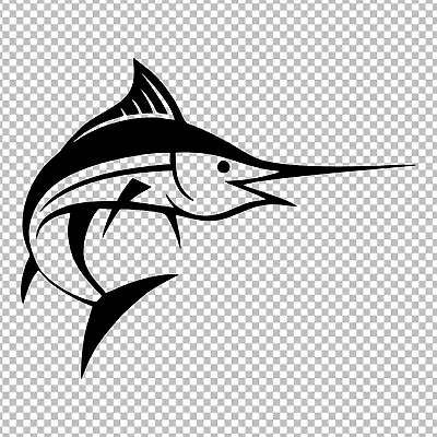 Marlin Fish Swordfish Sea Ocean Fishing Boat Vinyl Decal Sticker • $2.99