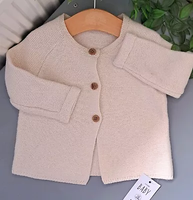 Baby Boy Girl Unisex 6-9 Months Bnwt George Chunky Knit Cardigan • £2.50