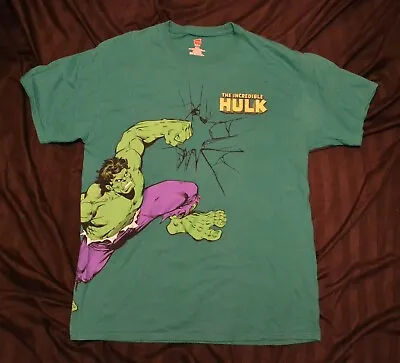 T Shirt Marvel  Green The Incredible Hulk Large • £20