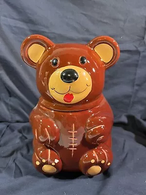 Vintage Over And Back Teddy Bear Cookie Jar • $28