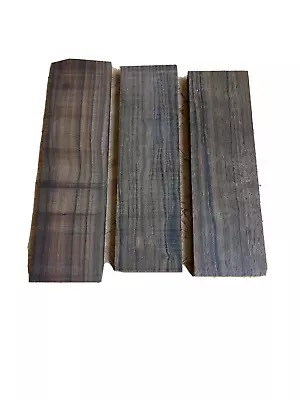 3 Pack Of Malaysian Blackwood Ebony Bridge Blanks 1/2 X 2 X 7 Old Stock Dry • $40