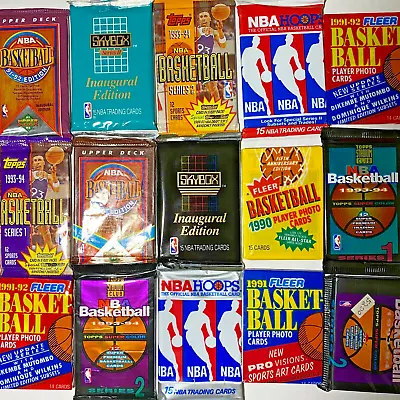 Lot Of 55+ Vintage Basketball Cards In Factory Sealed Unopened NBA Packs Jordan • $19.95