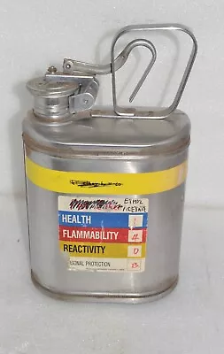 Vintage Eagle Mfg Co No 1301 Stainless Steel Safety Gas Can 1 Gallon #4 • $39.99