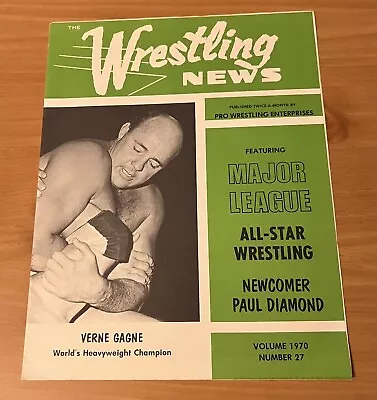 July 1970 Milwaukee AWA Wrestling News Program Verne Gagne Bobby Heenan Lineup • $29.99