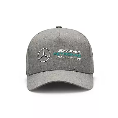 Mercedes AMG Petronas F1 Adult Team Racer Grey Baseball Cap Free UK Shipping • £24.95