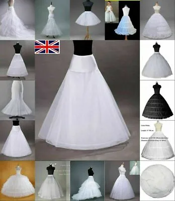 UK Stock Wedding Bridal Bridal Dress Petticoat Hoop Underskirt Crinoline Skirt  • £11.99