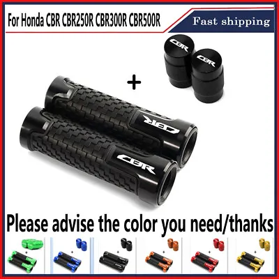 For Honda CBR CBR250R CBR300R CBR500R 7/8 22mm Handle Bar Gel Hand Grip & Valve  • $16.89