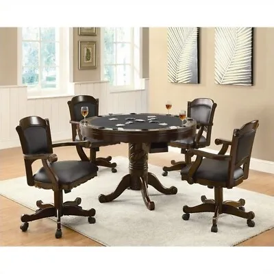 Coaster Turk 3-in-1 Round Poker Table Set • $2022.38