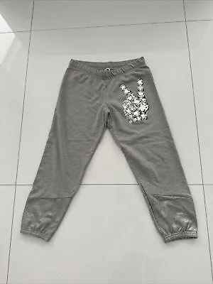 $25 • Buy LAUREN MOSHI Gray Silver Crop Pants Jogger S
