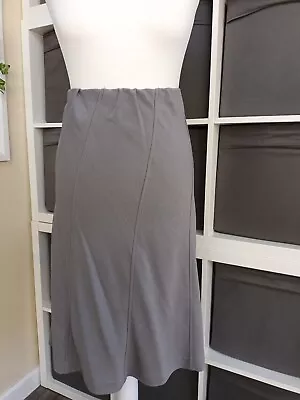 £6.99 • Buy BNWOT Damart- Ladies Size 18 Stretchy Waist Knee Length Grey Spring Summer Skirt