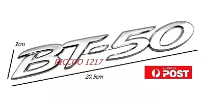 Chrome Badge For BT50 High Quality Chrome 20.5 X 3cm Adhesive Backing For Mazda • $28.95