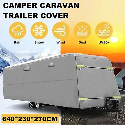 22-24ft Caravan Cover Campervan 4 Layer Heavy Duty UV Carry Bag Covers Outdoor • $209.99