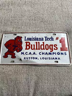 Louisiana Tech Bulldogs Metal License Plate NCAA Champions • $9.99