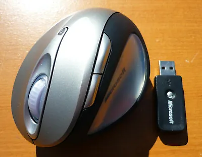 Microsoft Natural Wireless Laser Mouse 7000 Silver W/ Dongle Receiver Model 1117 • $129.85