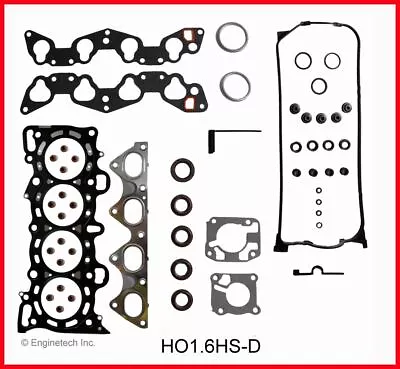 Head Gasket Set With Head Bolts For 92-95 Honda 1.6L/1590 SOHC 16V D16Z6 • $80.37