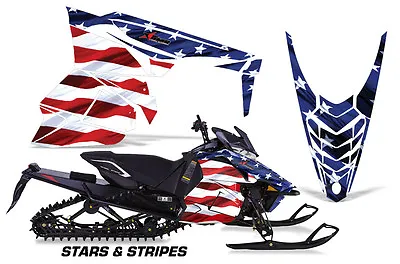 Snowmobile Graphics Kit Decal Sticker Wrap For Yamaha Viper 2014-2016 USA FLAG • $299.95