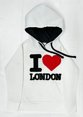 I Love London Embroidery Hoodie Pullover For Kids Boys & Girls • £14.99