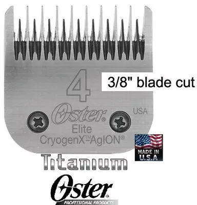 Oster A5 ELITE TITANIUM Cryogen-X 3/8  Clipper Blade 4 Skip Tooth*LAST 3X LONGER • $74.99