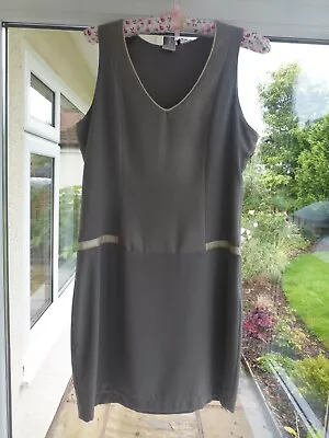 Miss Captain Tortue Trend Taupe & Gold Sparkle Dress Size 40 UK 12 • £19.99