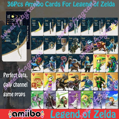 $32.99 • Buy 36PCS Zelda Breath Skyward Sword Of The Wild Amiibo NFC Card Tag BOTW For Switch