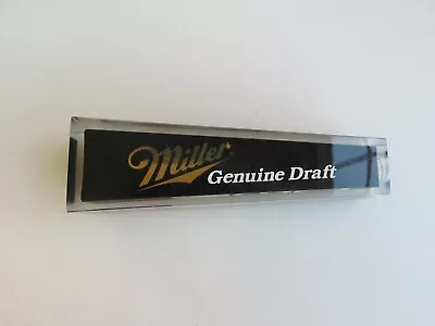 Vintage MGD Miller Genuine Draft Four-Sided Acrylic Beer Tap Handle NEW • $9.95