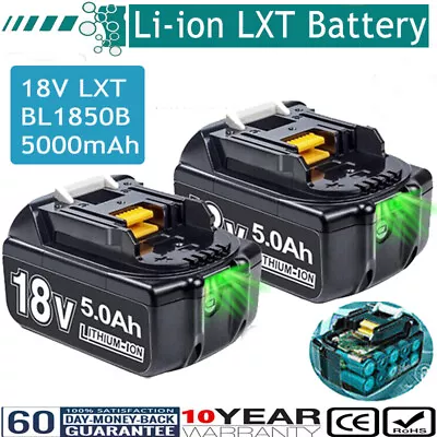 2x 5.0Ah  For Makita 18V Battery BL1860B LXT Li-Ion BL1830/1850 Cordless Battery • £34.98