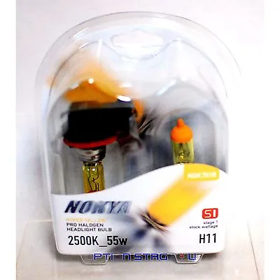 Nokya H11 Hyper Yellow S1 High Beam Fog Light Halogen Light Bulb 1 Pair NOK7618 • $18.50