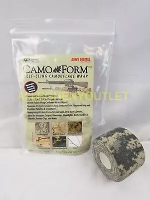 McNett Camo Form Wrap ACU Army Digital Self Cling Military Tape Camoform NEW • $10.90