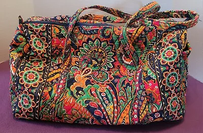 VERA BRADLEY LARGE 21  Travel Duffel Venetian Paisley Quilted Retired 2013 • $39.95