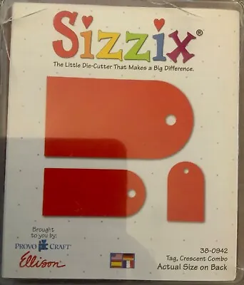 Sizzix Red Originals  Tag Crescent Top Die Cutter • £12.99