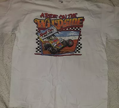 Vintage 1986 World Of Outlaws Sprint Car Racing Xl T Shirt • $45.49