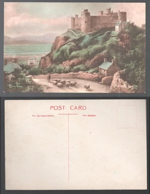 £1.75 • Buy Harlech Castle Merionethshire Wales Elmer Keene Uncirculated Postcard. Sheep