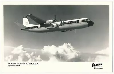 British European Airways Vickers Vanguard 951 Airliner 1959 RPPC • $9.99