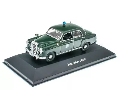 Mercedes 180 D Deutschland 1953 - 1:43 POLICE MODEL CAR DIECAST Z002 • $14.90