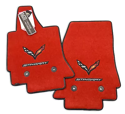 $198.99 • Buy NEW! Chevrolet Corvette C7 Floor Mats Red - Black Flags & Stingray 32oz Instock