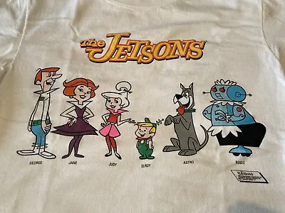 Vintage The Jetsons White Double Sided Graphic T-Shirt 90s Sz Large Made In USA • $45