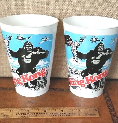 2 Vintage 1976 King Kong Promo Plastic Movie Theater Cups  • $9.99