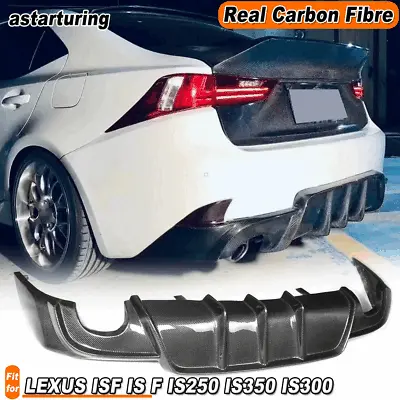 REAL Carbon Rear Bumper Diffuser For LEXUS IS F IS250 IS350 IS300 Sedan 2013-16 • $835.99