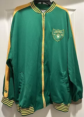 Vintage Celtics Majestic Boston Jacket XXXL Harwood Classics Hip Hop Bird NBA • $39.95