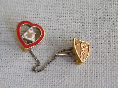 Vintage Gold Filled FMC Order Of The Moose Chain Pin WOTM • $19.95