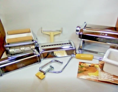 $84.97 • Buy MARCATO Atlas 150 Pasta Maker Machine Ravioli Pasta Cutter 3 Attachments Italy