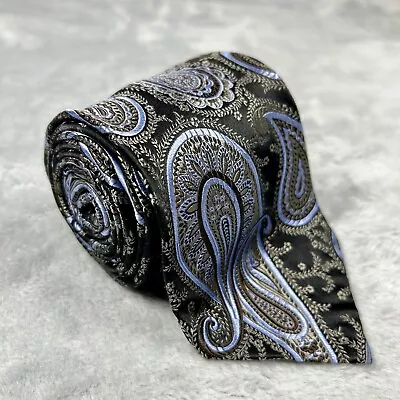 NWT ROBERT TALBOTT SEVEN FOLD Mens Tie Brown Blue Paisley 31/40 Limited Edition • $125