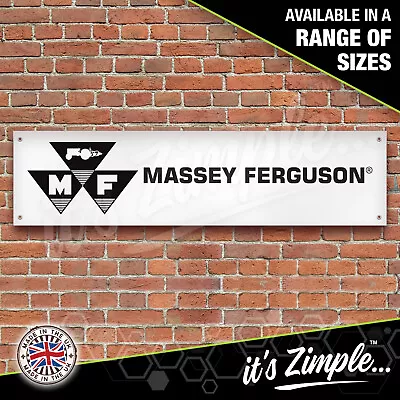 MASSEY FERGUSON BLACK AGRICULTURAL - MASSEY BANNER Car Workshop PVC Banner Sign • £54.85