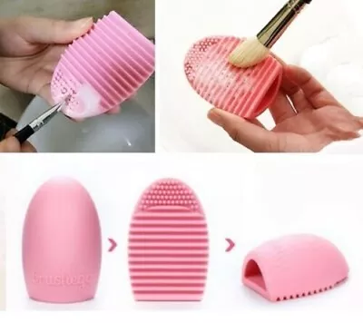 Egg Cleaning Make Up Brush  Matt  Gel Foundation Makeup Brushes Cleaner • £4.98