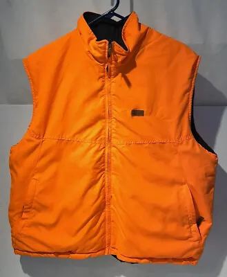 $29.99 • Buy Woolrich Hunting Vest Mens XL Blaze Orange & Black Reversible Full Zip Insulated